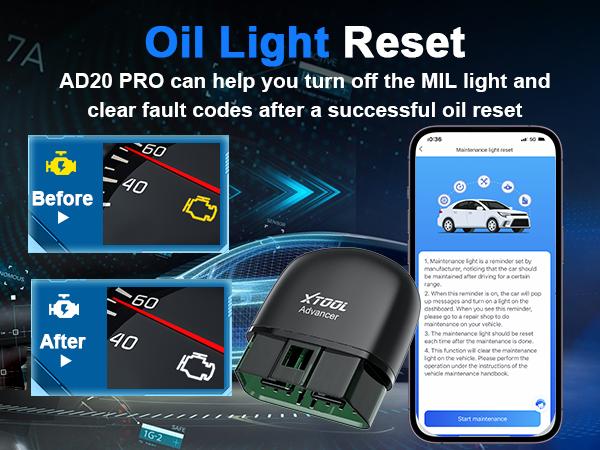 XTOOL AD20 Pro Smart OBD2 Scanner AI-Assisted Diagnosis for Check Engine Light & All Systems Oil/Battery Service Performance & Smog Ready Free Updates
