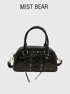 Women's PU Leather Crossbody Bag, Adjustable Strap, Zip Closure, Butterfly Knot Design, Ideal for Office, Work, Travel, Outdoor Activities