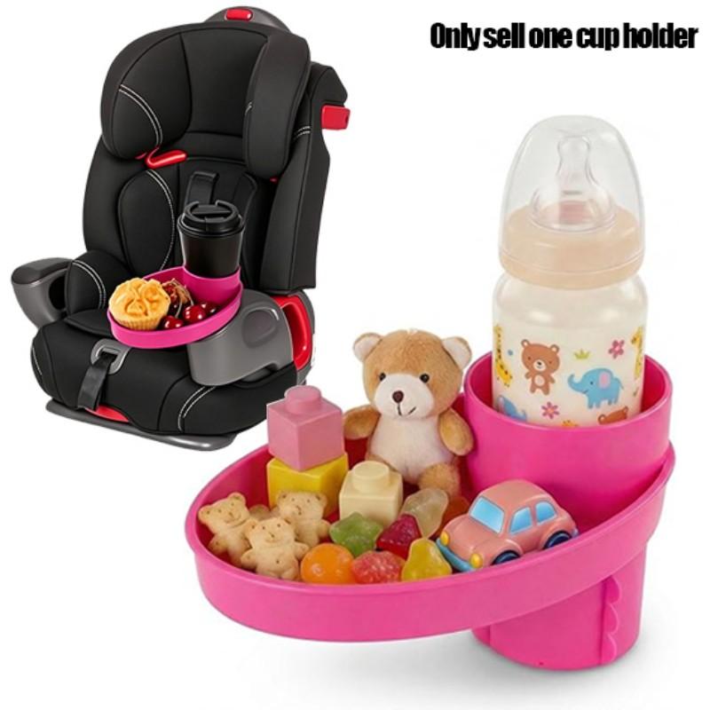 Car Seat Tray - for Cup Holders in 2.5”-2.8”,Easily Expands Snack Tray Cup Holder Tray into 360° Cup & Travel Tray for Kids Car Seat, Booster