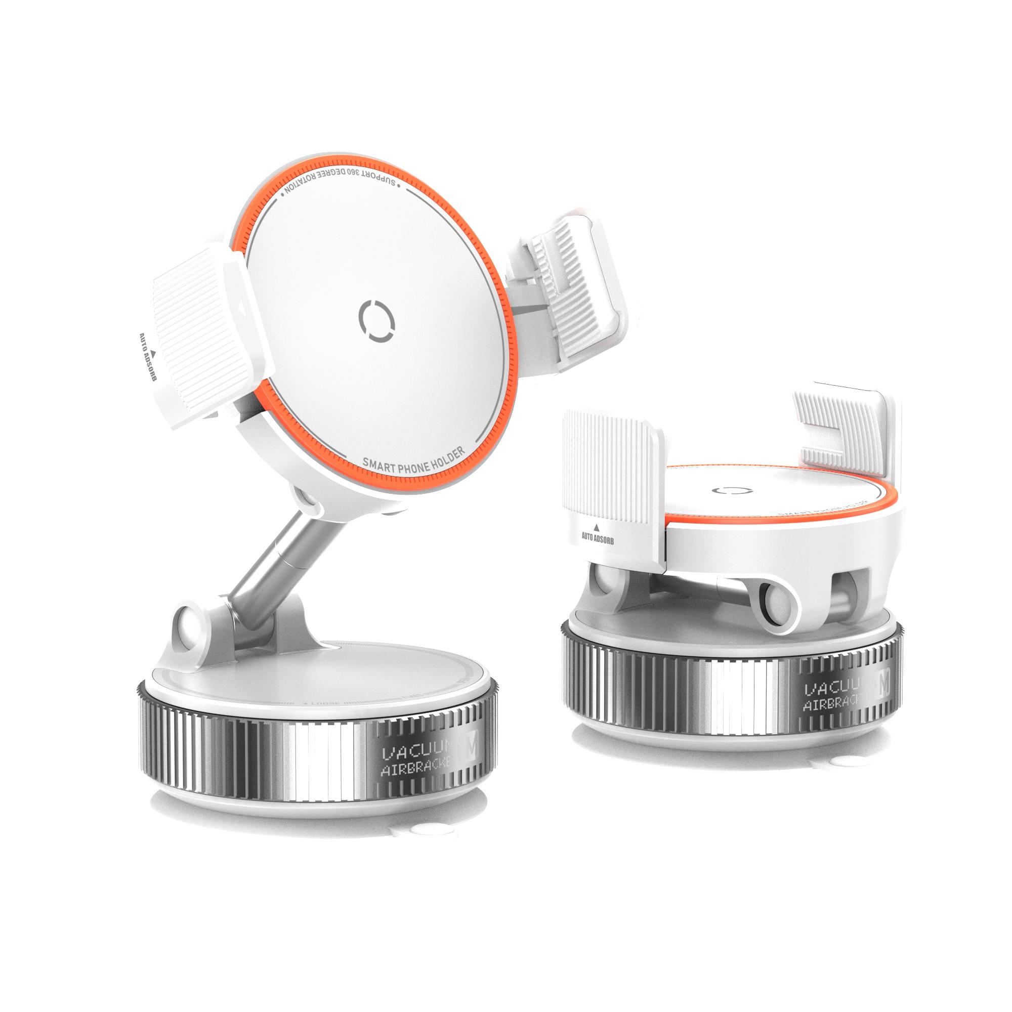 360° Adjustable Vacuum Phone Holder, One-Step Lock, Sticks to All Materials, Hands-Free Mount for Car/gym/mirror, Universal Mobile Accessory