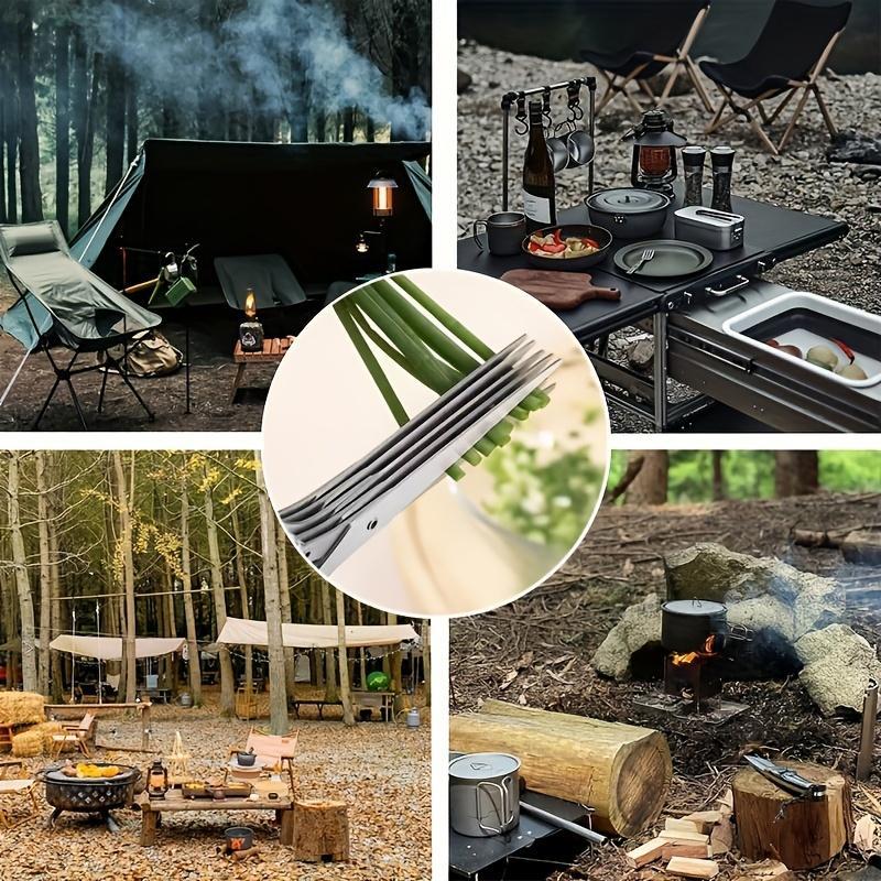 Stainless Steel Chive Scissors with Safety Cover  Multi-Purpose Kitchen Shears for Chopping Chives, Herbs, and Vegetables Ideal Home Essential