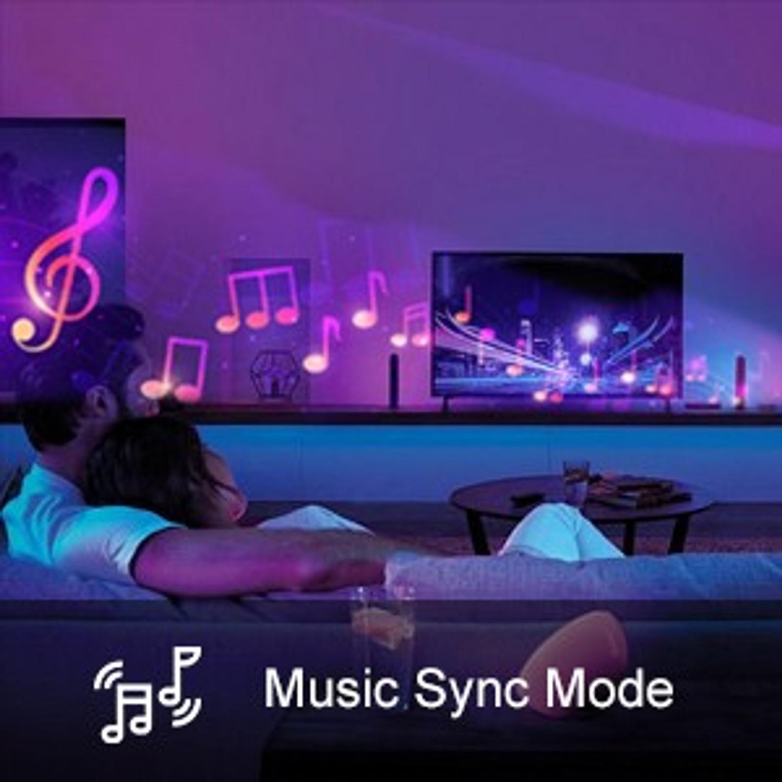 200FT LED Lights for Bedroom (2 Rolls of 100FT), Music Sync Smart LED Strip Lights, Bluetooth App Control, RGB Color Changing, Ultra LongGift