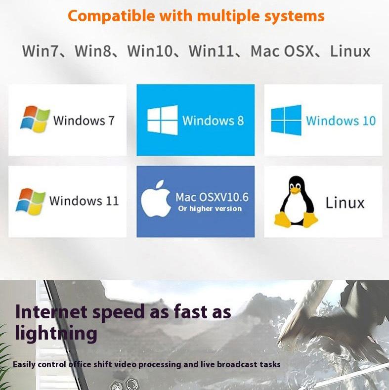 USB/Type-C wired network card to RJ45 network port 100G bandwidth computer external network port expansion converter, high-speed 100 to 1000G wired external RGB external hard drive, free Ethernet card converter