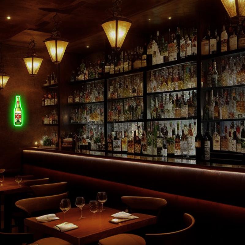 Dos Equis Mexican Lager Beer Neon Sign for Wall Decor Dimmable Beer Neon Signs Bar Led Sign Neon Sign for Man Cave Light Up Sign for Bedroom Home Bar Shop Pub Bistro Party Hotel Game Room Decor Gifts Led Neon Lights