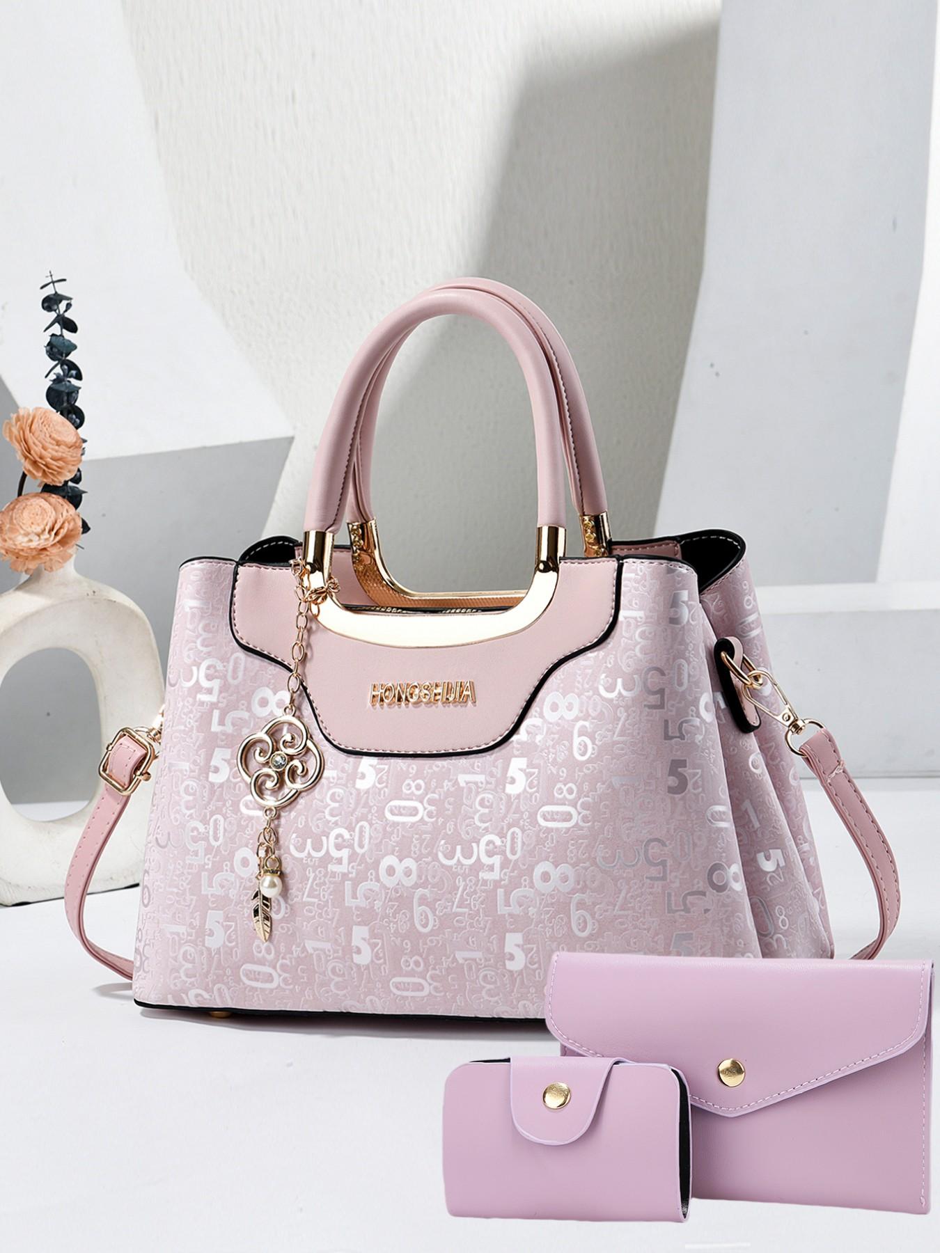 Women's Fashion Shoulder Bag Set, Casual Crocodile Print PU Material, Versatile Three-Piece Bundle for Daily Use, Perfect Gift Idea