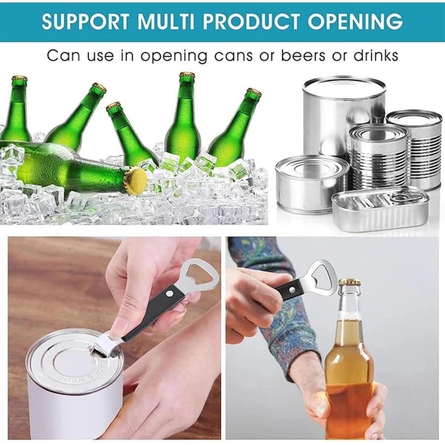 Portable Carbon Steel Bottle Opener, Two-In-One Can Opener and Screwdriver, Dual-Head Kitchen Tool, Outdoor Convenience