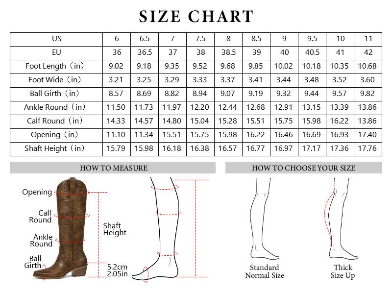 Wetkiss Cowboy Boots for Women Knee High, Trefoil Embroidered with Chunky Heel Pointed Toe Pull On Vintage Classic Boots for Ladies ,Women's Shoes,Women's Boots  #TikTokShopSpringGlowUp #greenish