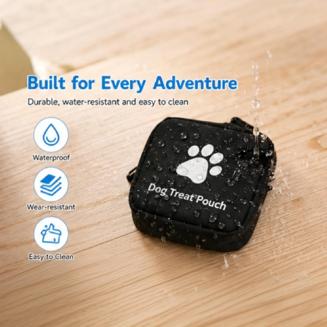 Pocket-sized dog food bag | One clip and go, clean and tidy! Ideal for daily training and as a reward bag for dogs