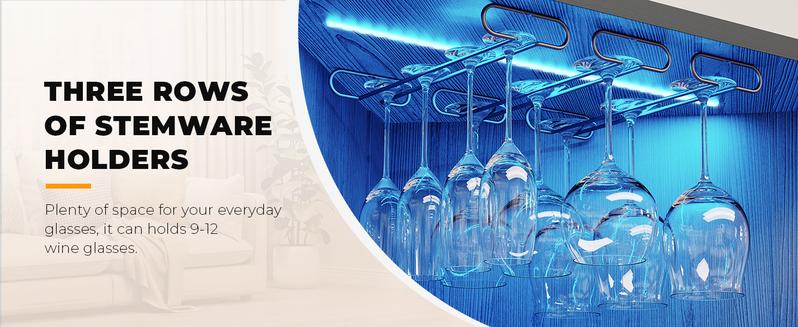 BROTTAR Corner Bar Cabinet with LED Lights, 65" Tall Wine Cabinet with Glass Holder & Tempered Glass Door, 4-Tier Liquor Alcohol Cabinet & Coffee Bar with Human Body Sensor for Dining Room, Black