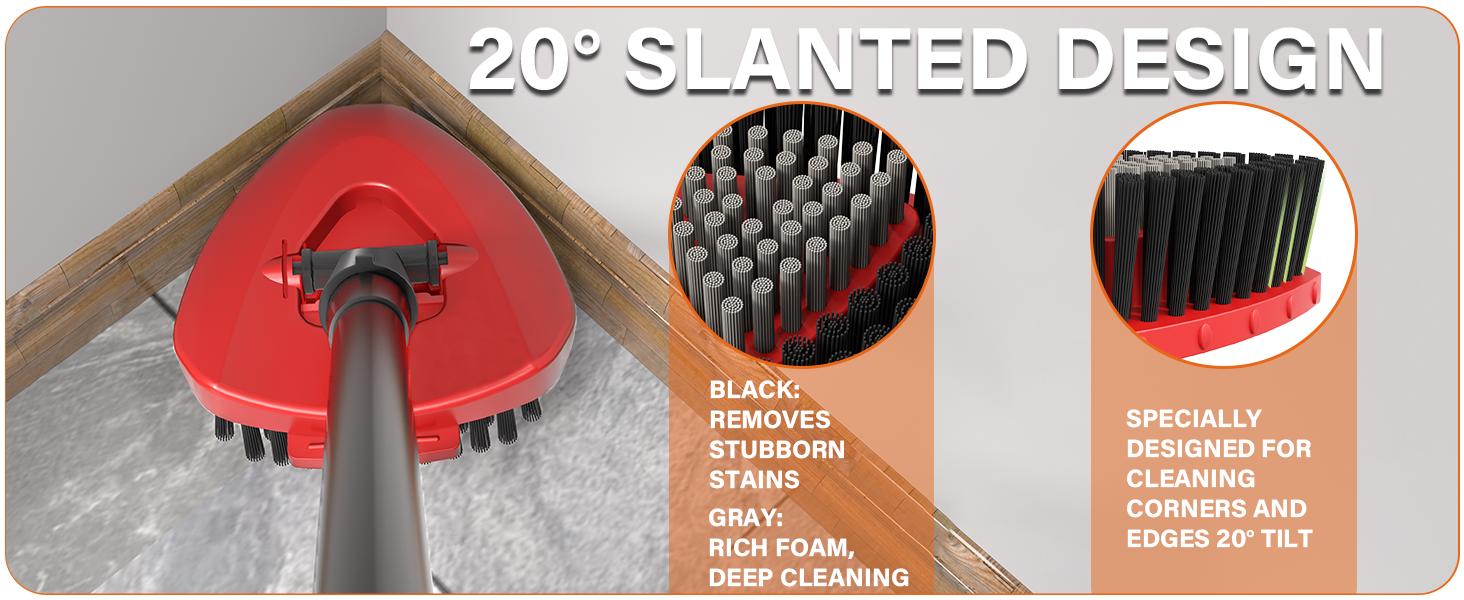 Spin Mop Head O Cedar RinseClean 2-Tank System,2 Mop Replace Heads + 1 Scrubber Brush, 100% Microfiber Mop Refills Deep Machine Washable