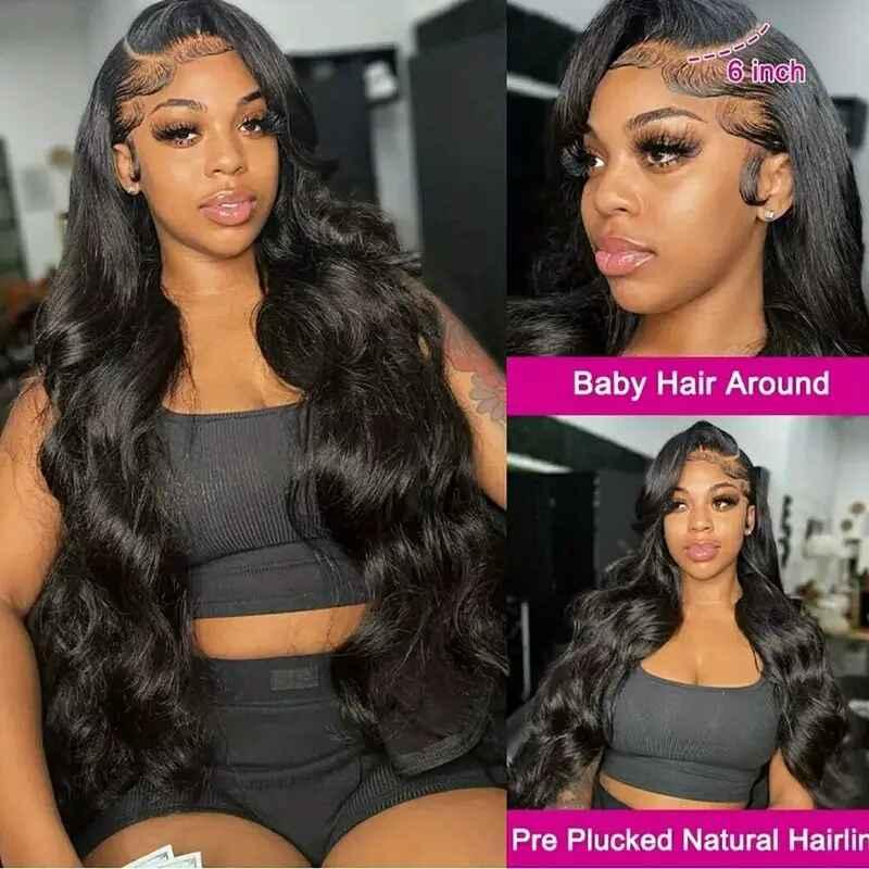 Bling Hair 13x6 Lace Front Wig Pre Plucked Body Wave Human Hair Wigs180 Density For Women Natural Black Color Do More Styles Bling Hair 13x6 Lace Front Wig Pre Plucked Body Wave Human Hair Wigs180 Density For Women Natural Black Color Do More Styles