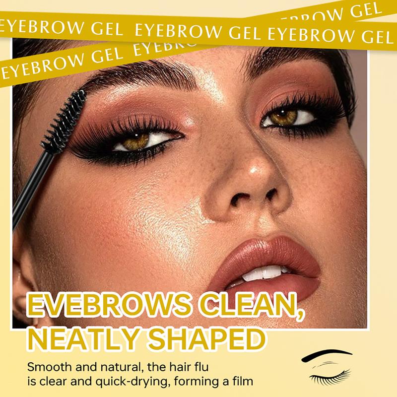 Wild Eyebrow Gel Natural Setting Liquid Transparent Colorless Soft Jelly Shaping Brow Wax, Brow Styling Gel, Long-Lasting Hold, Easy Application