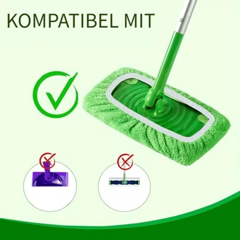 3-Pack Microfiber Mop Pads, Washable Reusable Refills with High Absorption, Fit for Flat Mops, Hardwood and Tile Floor Cleaning, Essential Household Cleaning Supplies