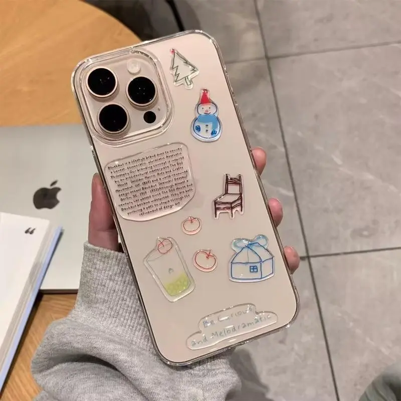 New Original Illustration Drops Glue Stickers Cute Cartoon 3d DIY Handbook Mobile Phone Case Computer Sticker Decorative Sticker