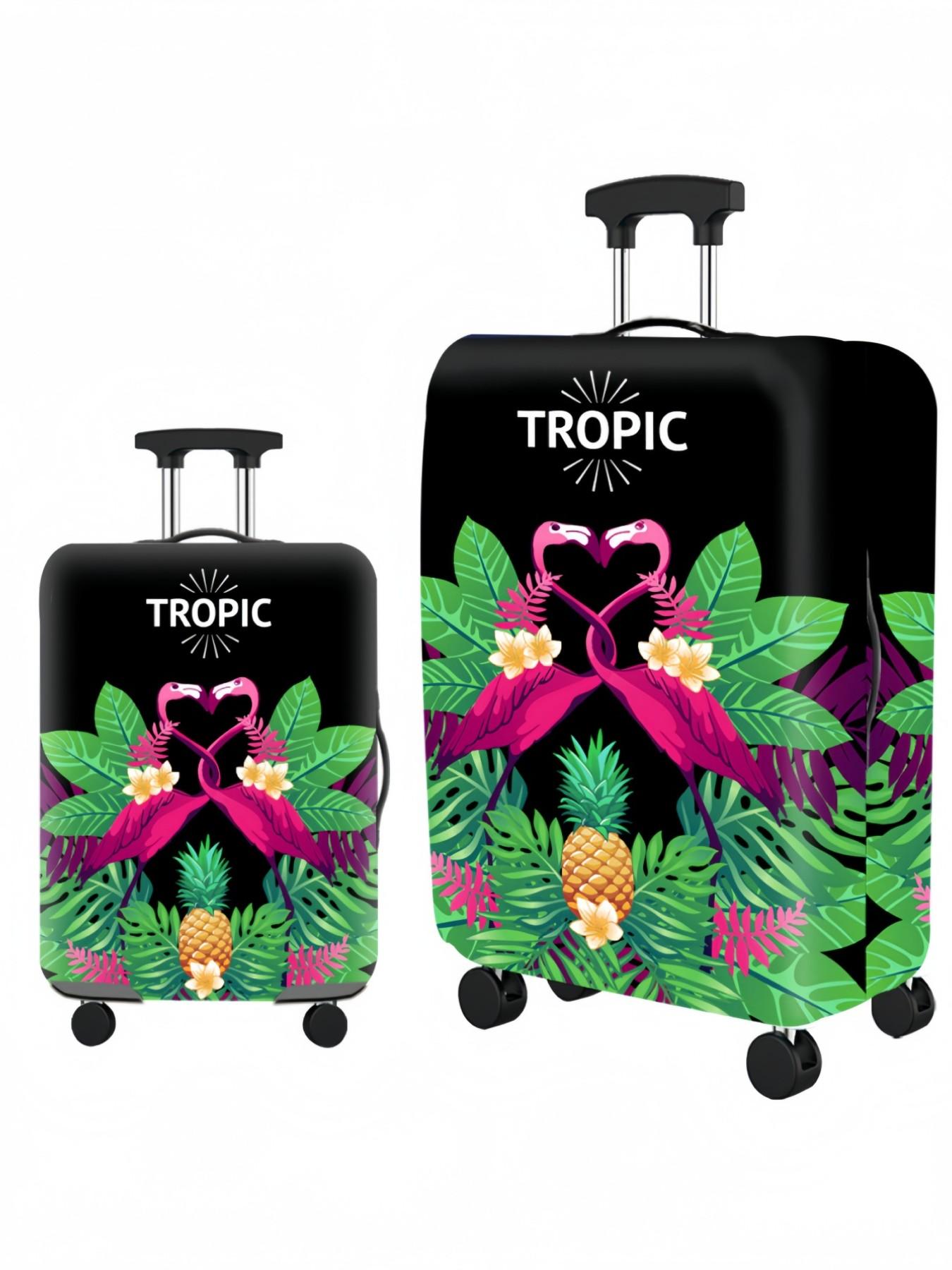 Luggage Cover, Travel Case Cover, Suitable for 18-32 inch Luggage, Outdoor Travel, Business Style, Stylish Pattern, Unisex Travel Accessory, Polyester Luggage Elastic Dust Cover, Ideal for Back-to-School Students, Outdoor and Holiday Travel, Luggage Prote