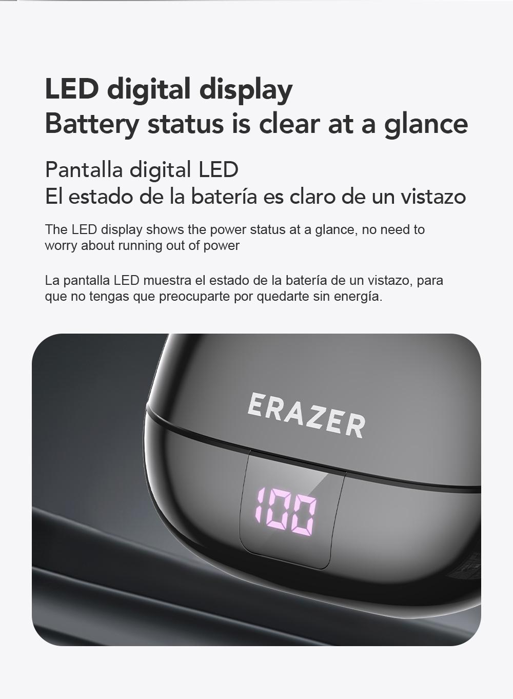 ERAZER XT66Pro OWS Wireless Bluetooth Earphones HIFI Sound Quality Light-Weight Headphones Built-in Microphone