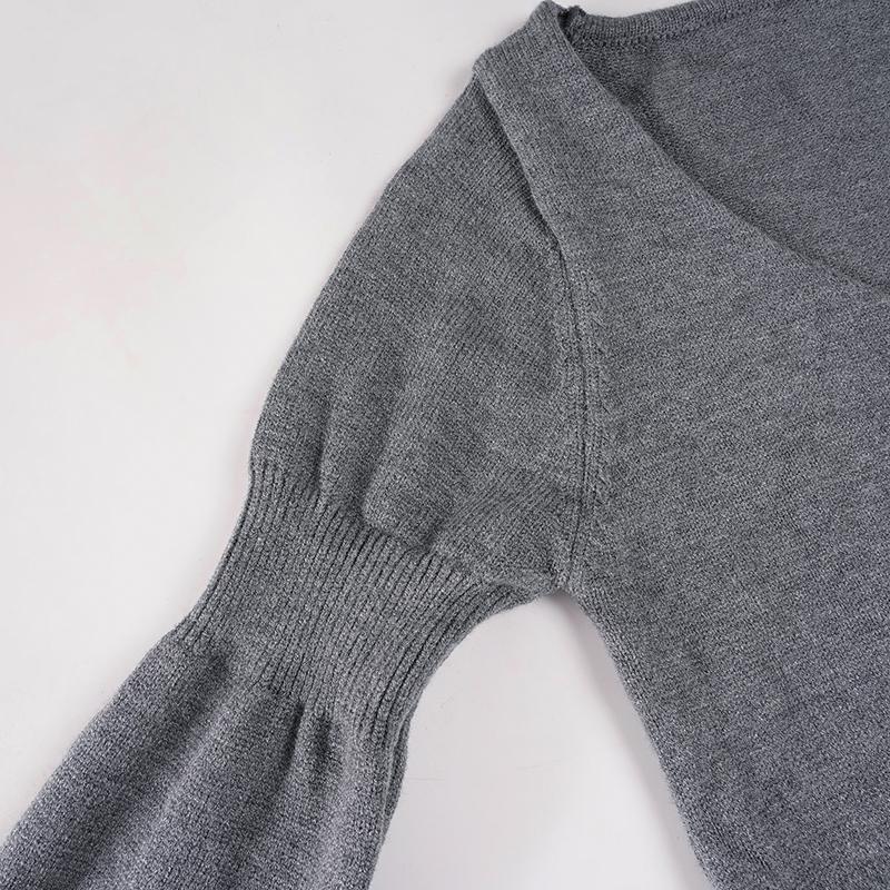 Autumn Winter New Fashion Casual Vintage Floral Jacquard Knitting Slim Fit Long Sleeve Sweater V Neck Y2K Aesthetic Pullover Knitwear Womenswear