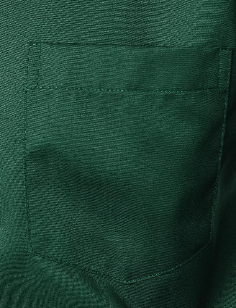 ZEROYAA Men's Beige Polyester Long Sleeve Button-Up Dress Shirt with Left Chest Pocket Urban Casual Business Slim Fit Tops