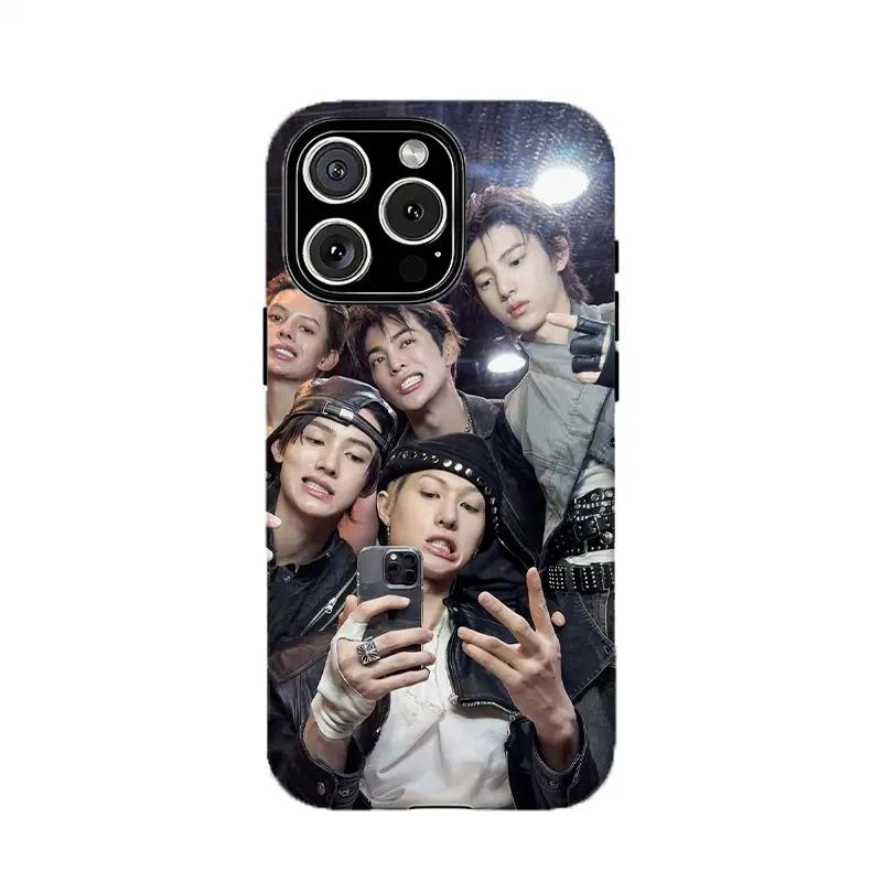 K-pop Idol Collage Phone Case | Grayscale Y2K Aesthetic,Compatible for iPhone 16 15 14 13 12 11 17Pro Max,for Samsung S25 S24 S23 S22 Ultra,Durable Dual-Layer design phone cover,Perfect Gift for Her