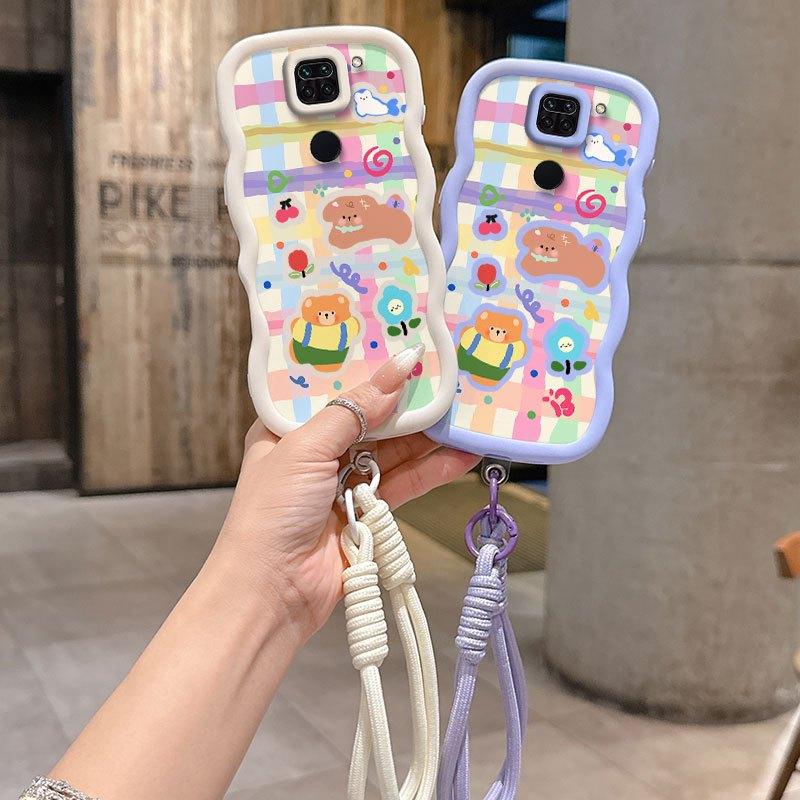1 Piece Cute Party Suitable For Redmi Note 9 Flexible Anti-Scratch And Lanyard Note 9 Edition Phone Case Cover Ideal For Meeting