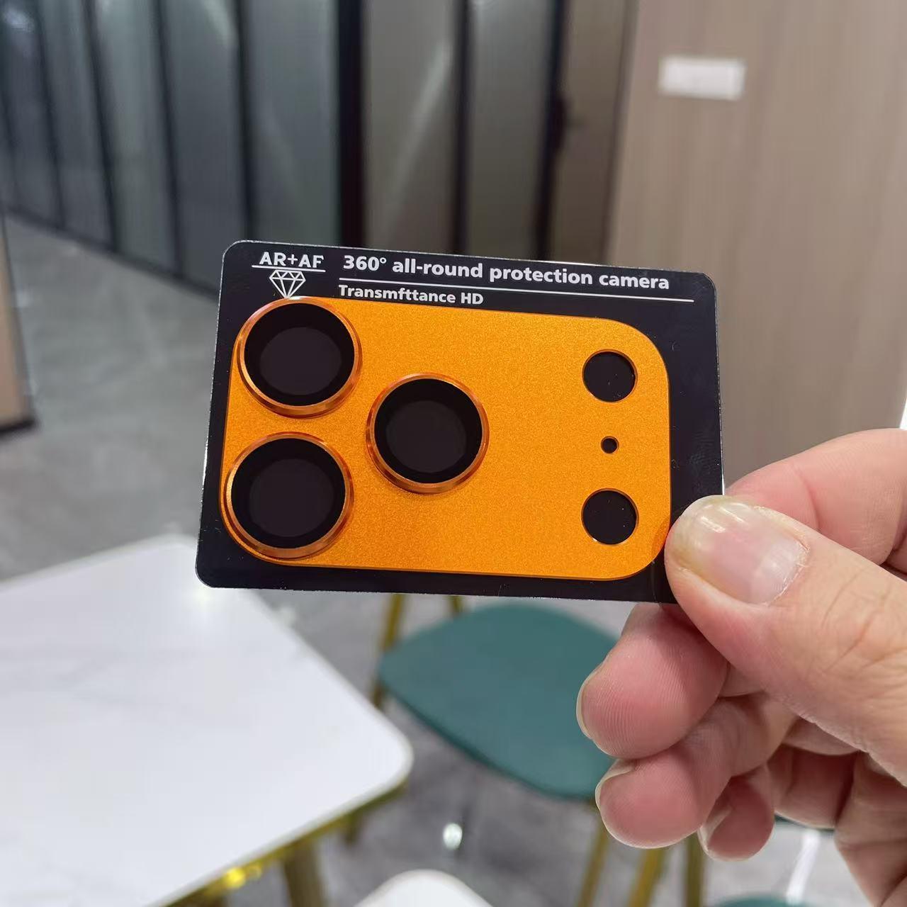 1pcs Phone Lens Protection Film, PP Material Full Wrap, 9h HD Tempered Glass, 3 Colors Available, Fits iPhone 17 Pro Max