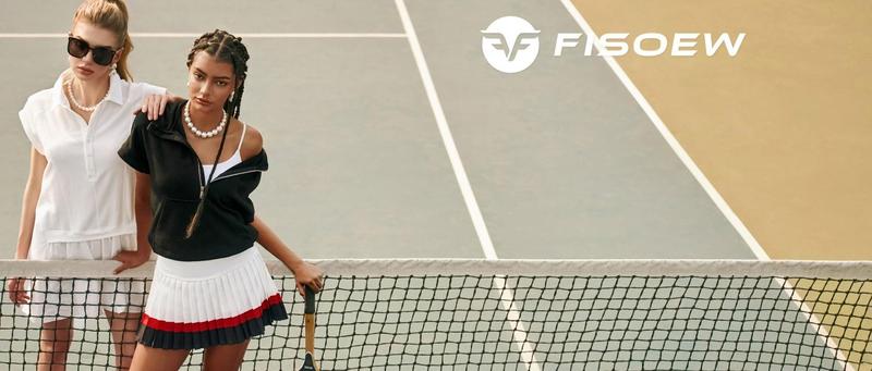 Fisoew Womens Sleeveless 2-in-1 Athletic Tennis Golf Dress Underneath Workout Active Dresses with Built-in Shorts