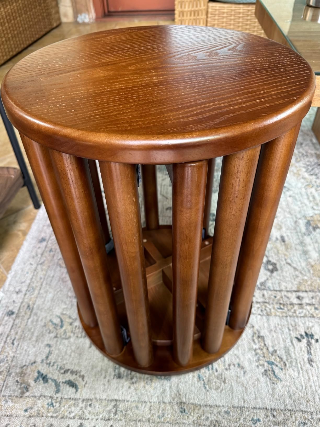 【HOT】Solid Wood Stackable Stools Set of 4,Wooden Stool,Sturdy and Durable,No Installation Required,Top Stackable Round Stools for Kitchen Island,Dining Room,Bedroom,Living Room, Space Saving