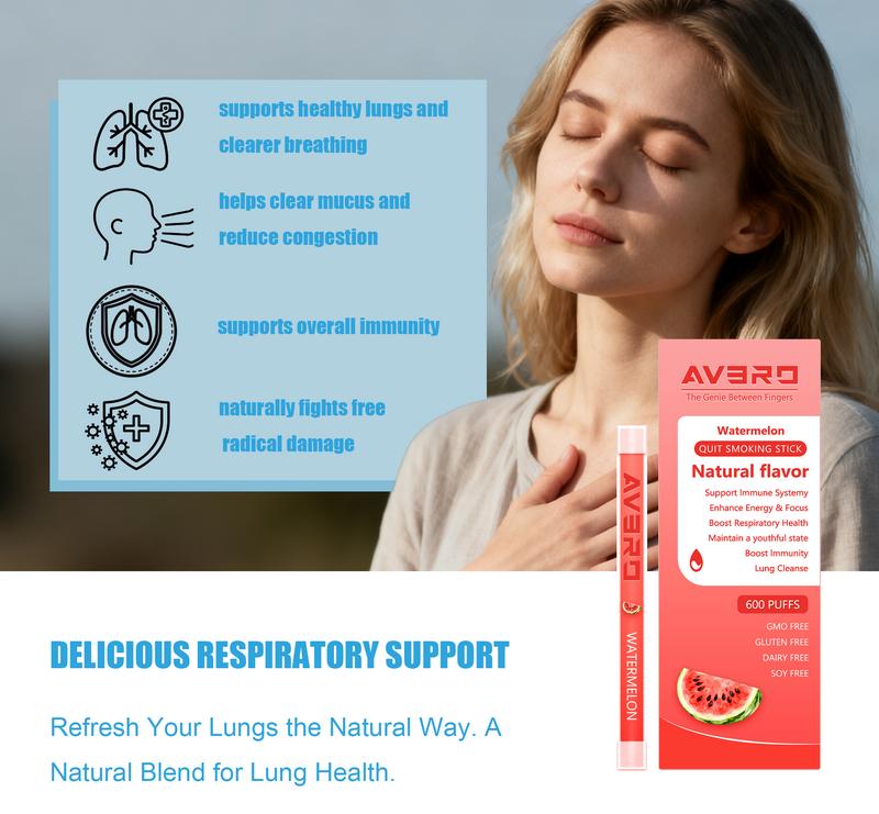 AVERO Watermelon Strawberry Pineapple Mint Melatonin Diffusion Pen Natural Aromatherapy Therapy Cleanses Lungs Improves Breathing Boosts Energy Enhances Immunity - Aromatic Woody