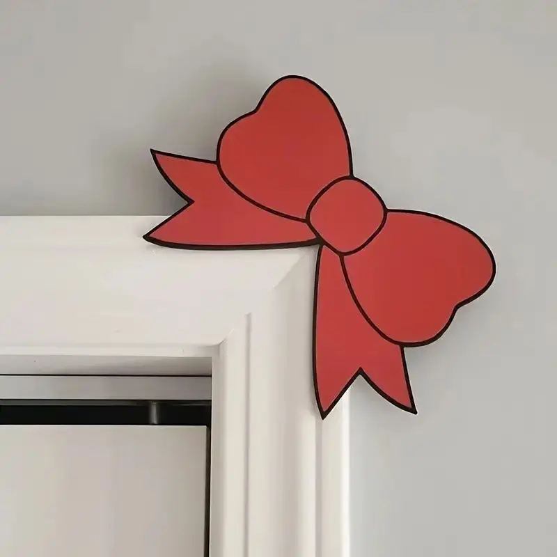 2pc Butterfly Knot Wooden Door Frame Decor, Home Corner Decor, Table Corner Computer Corner Decor, Wall Mirror Corner Decor, Festival Decor