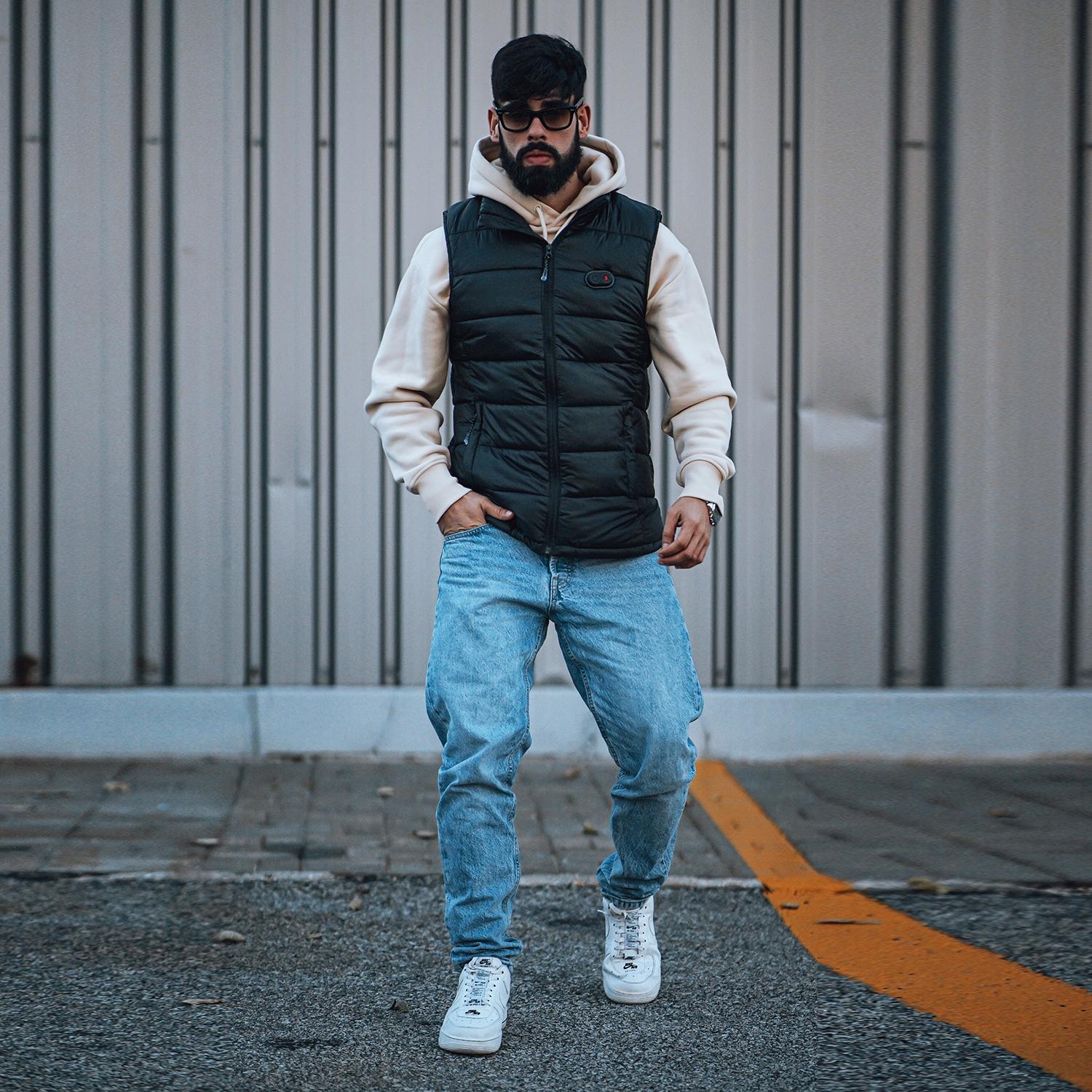 [Power Bank or Battery Pack Not included] Unisex Heated Vests Waterproof with Massage Slim Fit Fleece Warm Lightweight Heated Puffer Vests