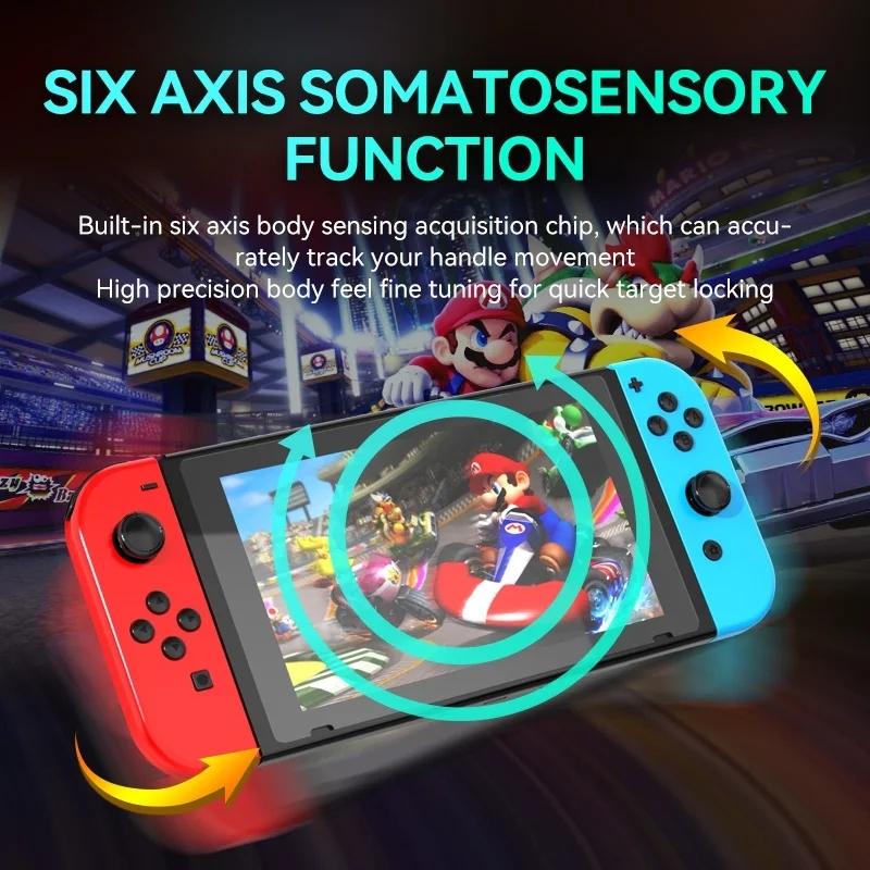 New Joycon Game Controller for Switch, Bluetooth-compatible Wireless Joystick with Trubo Function, Video Game Console Accessory