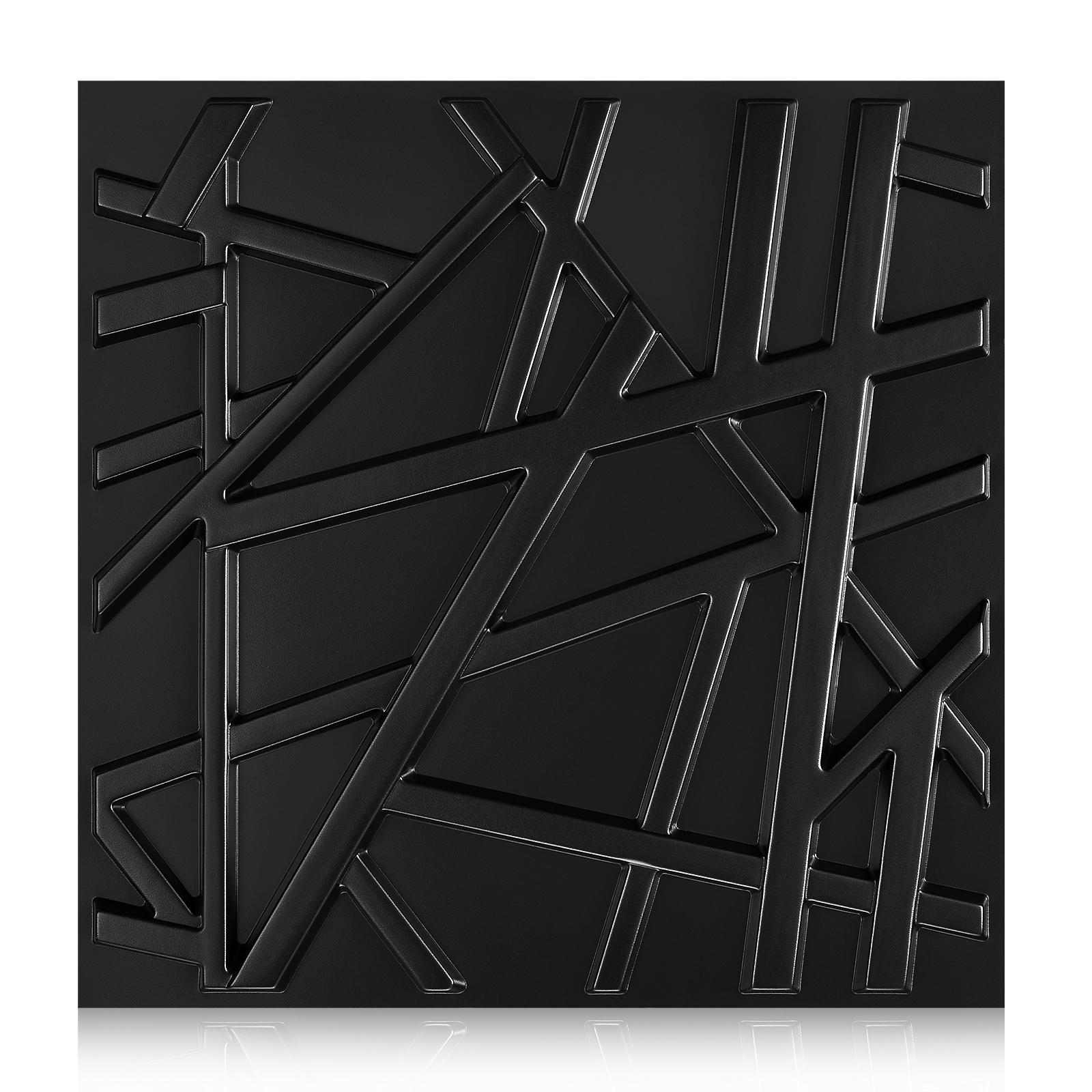 3D Geometric Pattern Wall Panel, PVC Material Wall Decoration, Modern Wall Decor for Living Room Hall Bedroom Hotel Office