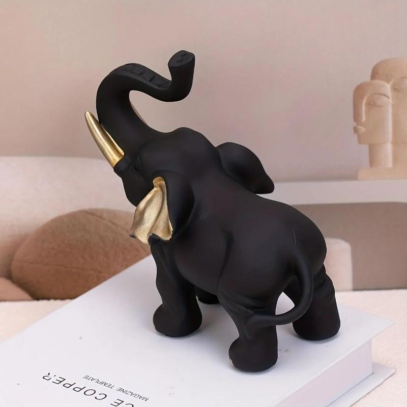 Resin Elephant Decorative Statue, Multi-Functional Home & Office Decoration, Perfect for Bookshelf, Living Room, Entryway, Home Décor Sculpture