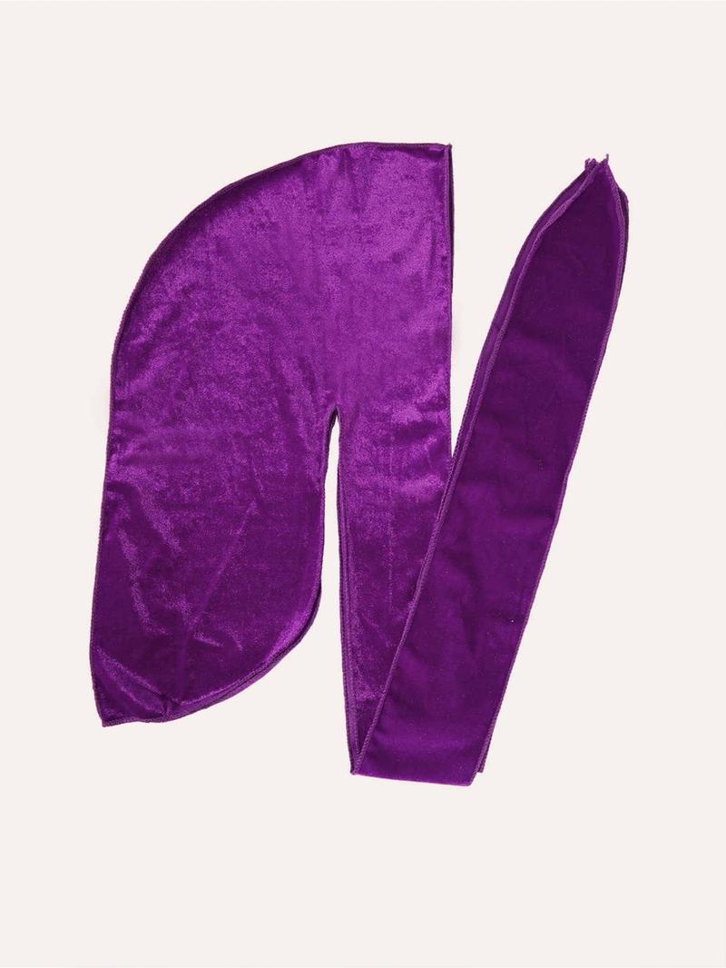 Men's Solid Color Thickened Lace Up Head Wrap Hats, Casual Outdoor Durag for Men & Women, Scarf Head Wrap, Fashion Accessories for Daily Wear, Turban