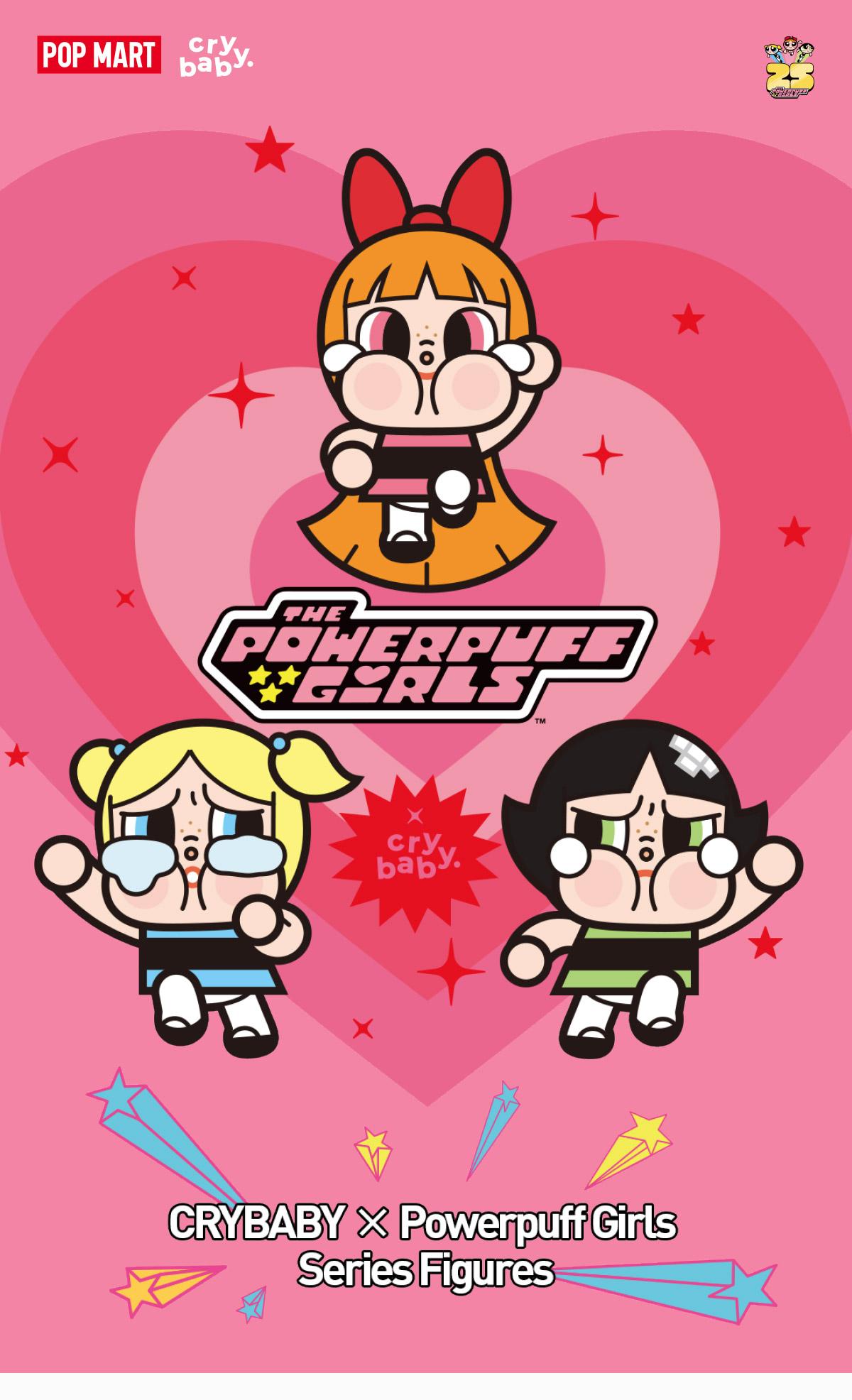 POP MART CRYBABY × Powerpuff Girls Series Figures,  Blind Box, Mystery Box
