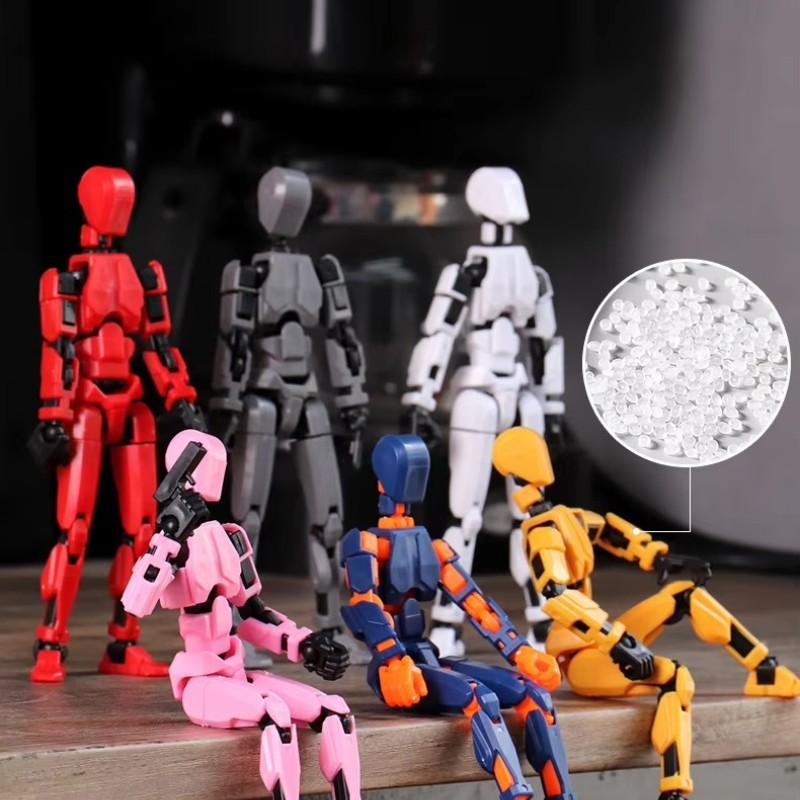 Stress Relief Toy Building Blocks Figure Assembly Model, Multi-Joint Poseable Doll, Construction Gift, Fun Educational Playset