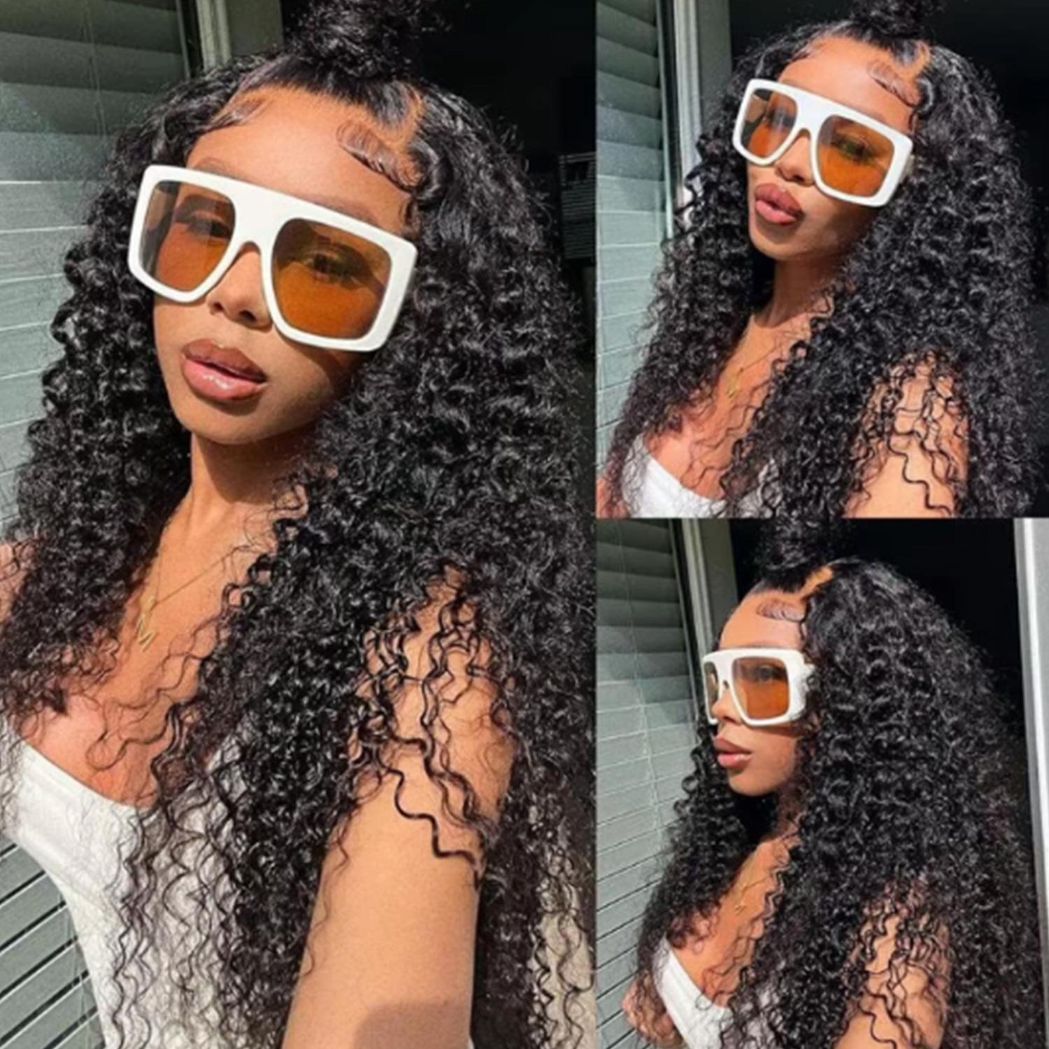 Cute Bein 13x6 Curly Hair Human Hair Wigs Pre Plucked 13x6 Water Wave Lace Front Wigs 180 Density Curly Human Hair Wigs