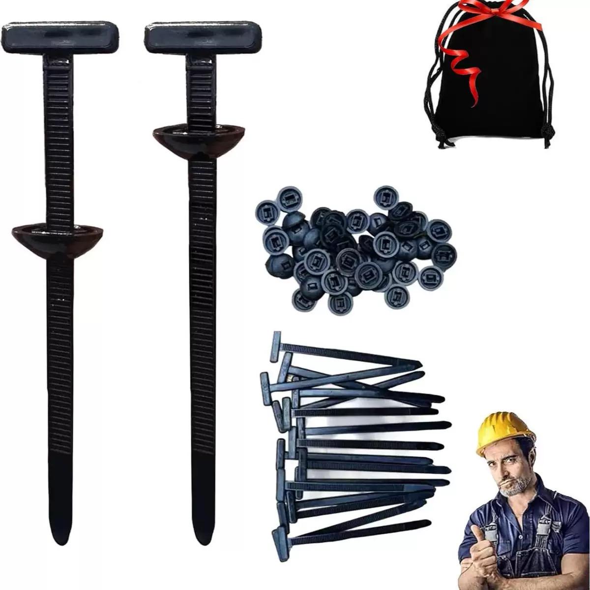 100/50/20 Pcs Nylon Cable Tie Buckle Self-Locking Zip Ties Holder with Pin And Button Multi-Purpose Cable Tie Tool for Car Repair Carabiner Bumpers Organizing Fixing