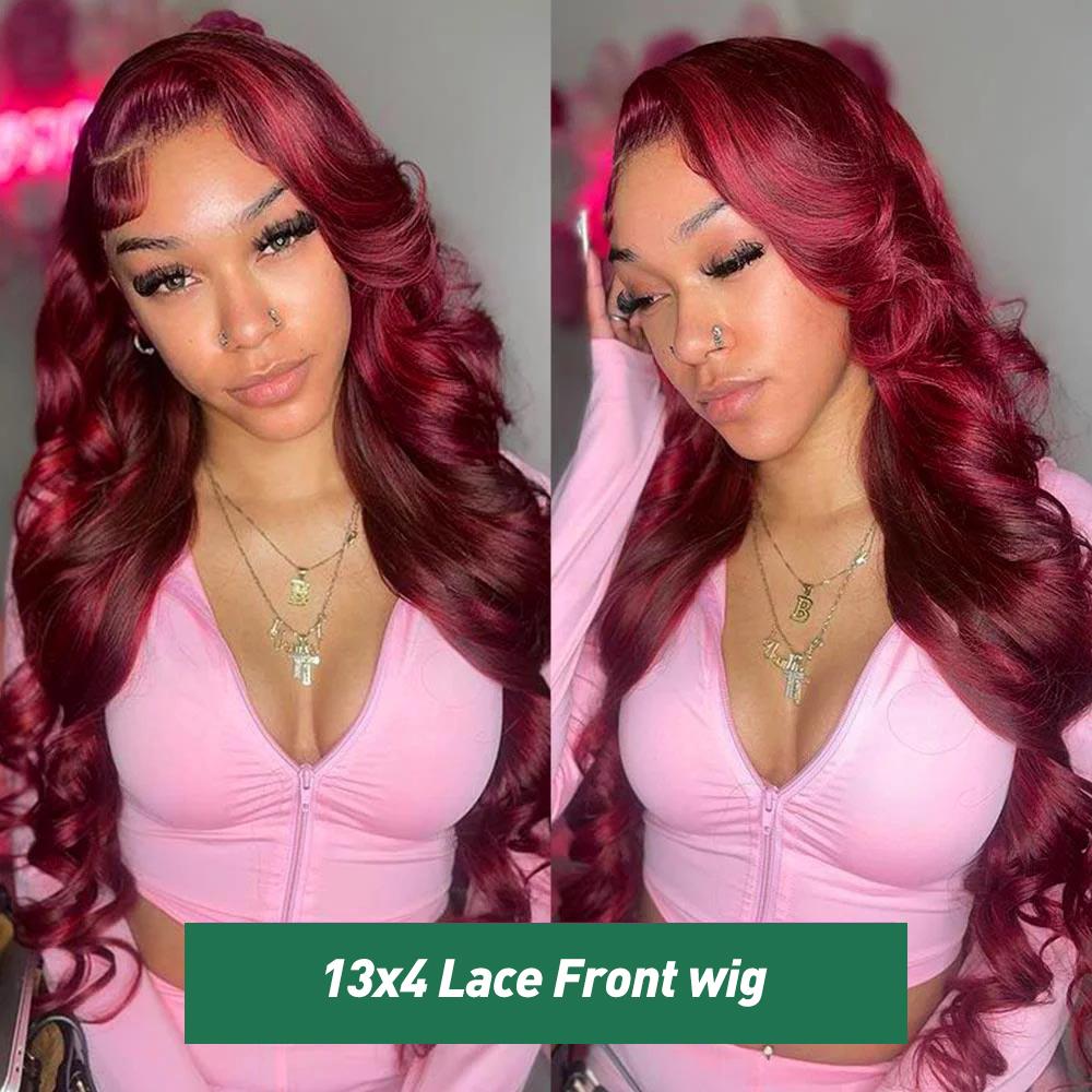 Bling Hair 30 32 inch Burgundy Color Hd Transparent 13x4 Lace Frontal Wig For Women 180% Density 13x6 99J Lace Front Brazilian Remy Wigs Bling Hair 30 32 inch Burgundy Color Hd Transparent 13x4 Lace Frontal Wig For Women 180% Density 13x6 99J Lace Front Brazilian Remy Wigs