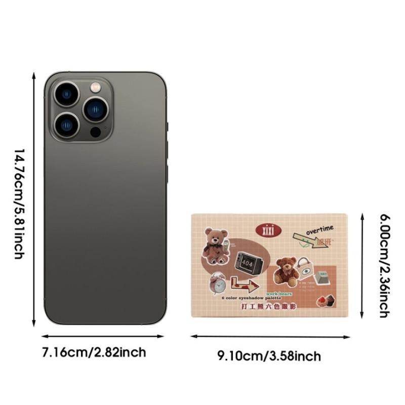 Bear Design 6 Color Eyeshadow Palette, 1 Count Matte & Glitter Eye Shadows Palette, Long Lasting Shimmering Eye Shadow Makeup Powder, Colorful Eye Makeup Products, Shimmer Sparkle Palette