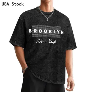 SummitRush Brooklyn New York Vintage Unisex Washed T-Shirt Oversized