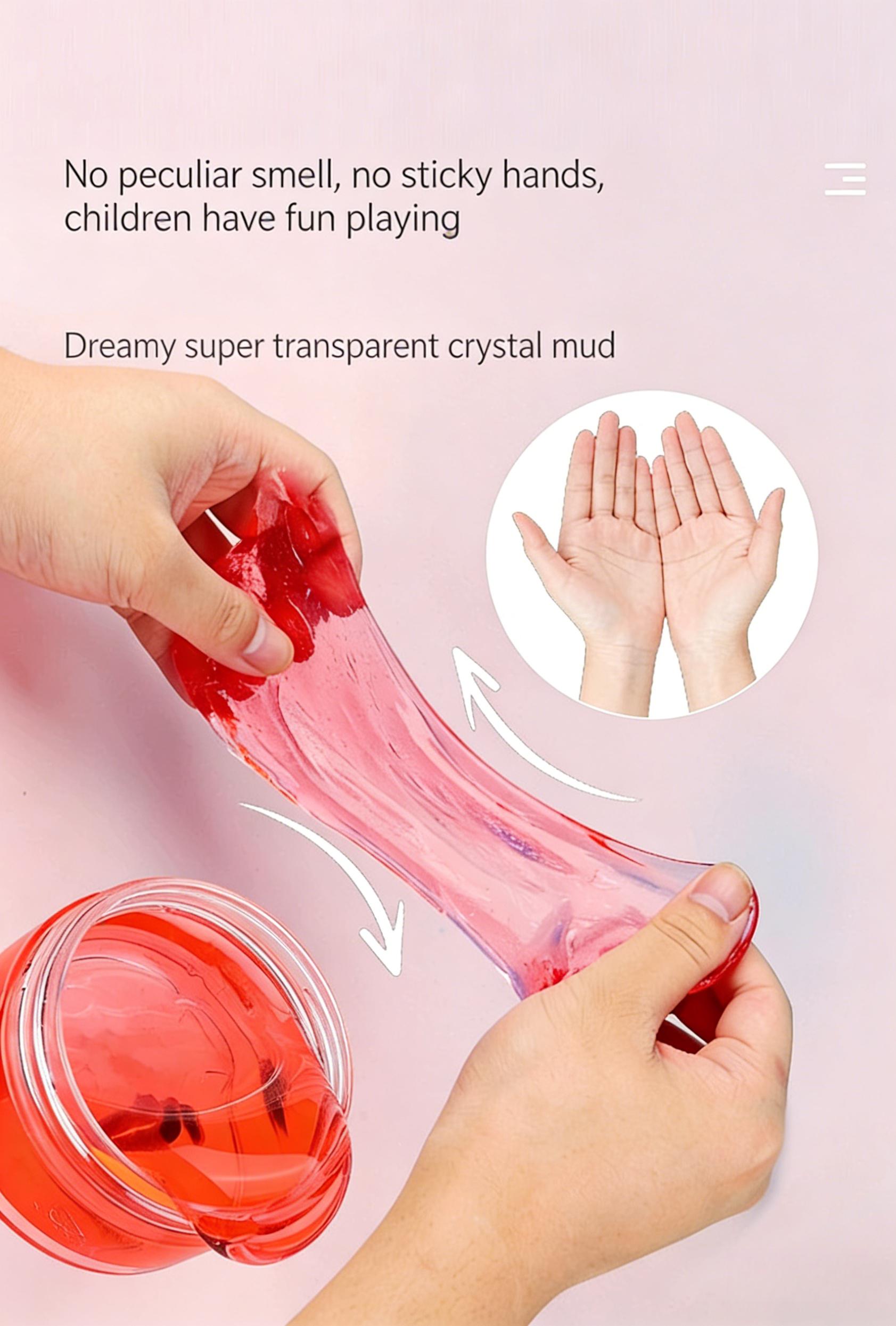 High Quality Transparent Crystal Slime, Safe Bubble Slime, Kids Educational Toy, Stress Relief Slime