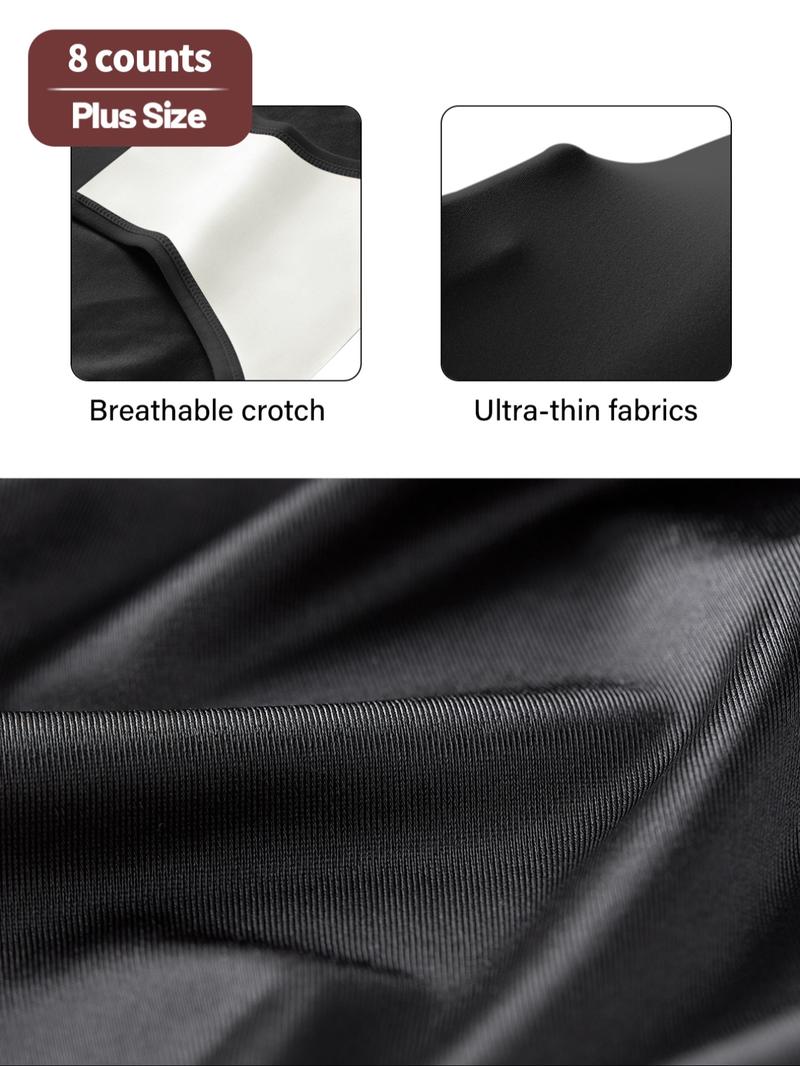 【Plus Size】 Letter Pattern High Waist Brief, Soft Comfy Breathable Knicker for Daily Wear, Fashion Comfy Underwear, Women's Underwear for All Seasons