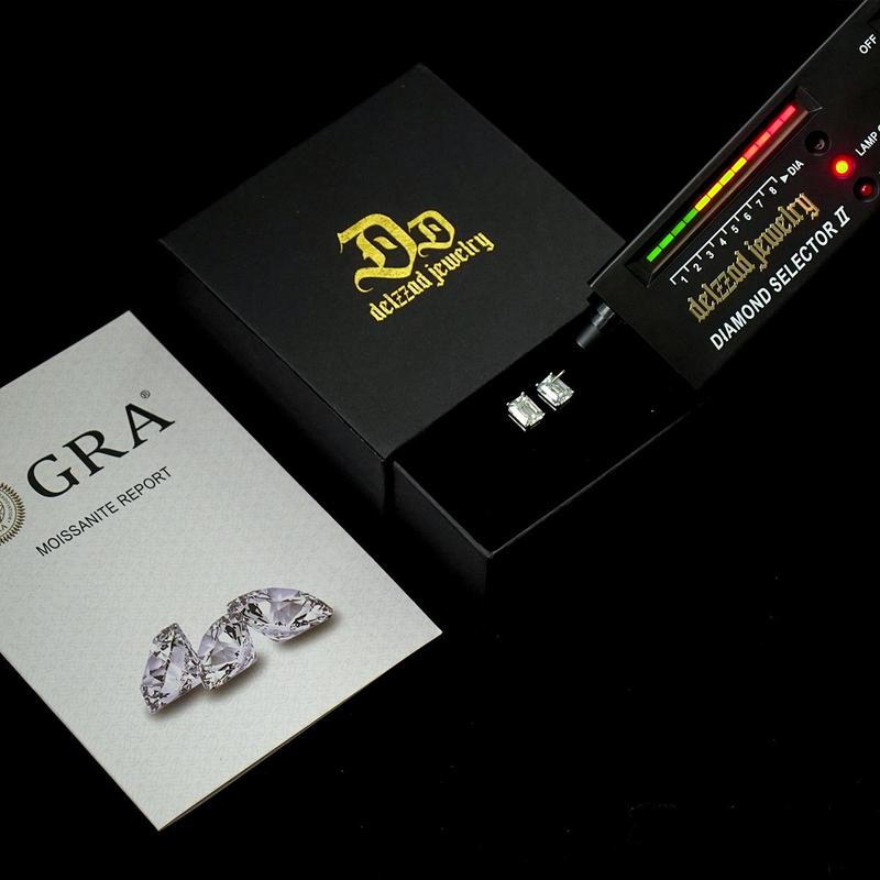 Delzzad Step Cut Stud Earrings Synthetic Moissanite Earrings S925 Christmas Gift For Men Women Delzzad Step Cut Stud Earrings Synthetic Moissanite Earrings S925 Christmas Gift For Men Women