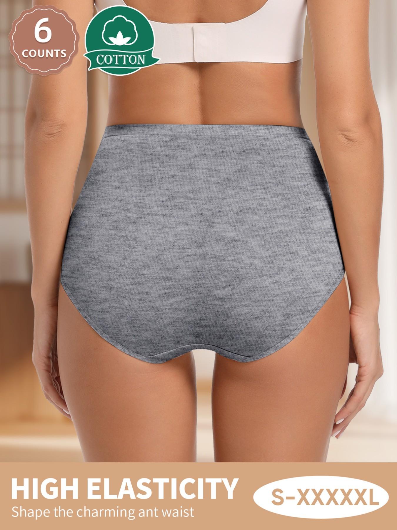 Women's Cotton Underwear Set, Soft Breathable Non-Irritating, Comfortable Fitted Triangle Panties, Elastic Large Size Fits All Seasons