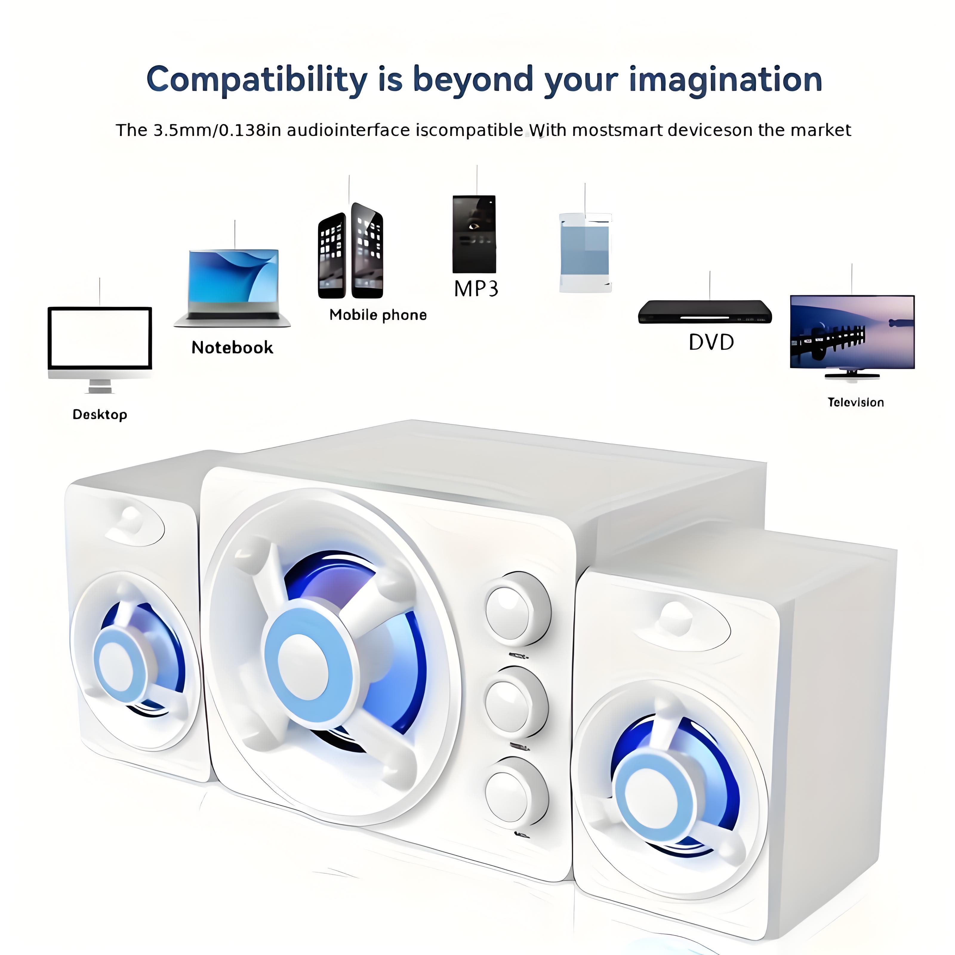 BOBO 3-Speaker Split Computer Audio System with Bass &Treble Knob Control, 3D Surround Sound, RGB Lighting USB-Powered 2.1 Stereo for Gaming/Video Desktop PCSpeakers, Modern Speaker Design, Highquality Audio BOBO 3-Speaker Split Computer Audio System with Bass &Treble Knob Control, 3D Surround Sound, RGB Lighting USB-Powered 2.1 Stereo for Gaming/Video Desktop PCSpeakers, Modern Speaker Design, Highquality Audio