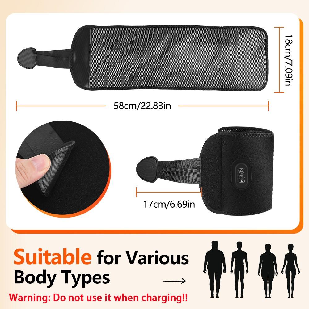 Wireless Air Compression Leg Massager with Heat, Cordless Electric Air Pressure Calf Massage Device with 3 Modes, 3 Intensity & 3 Heat for Circulation, Gift