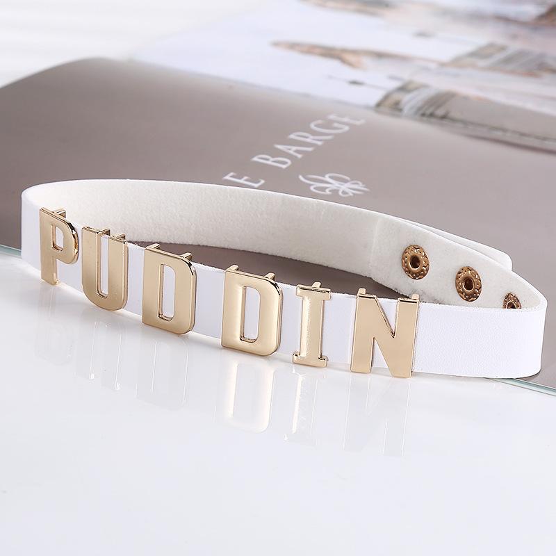 Women's Harley-Style Leather Short Neckband Choker Necklace with Letter Print - Punk Look Cosplay Accessory for Daily Party Outfits, Adult Use, Choker Fit