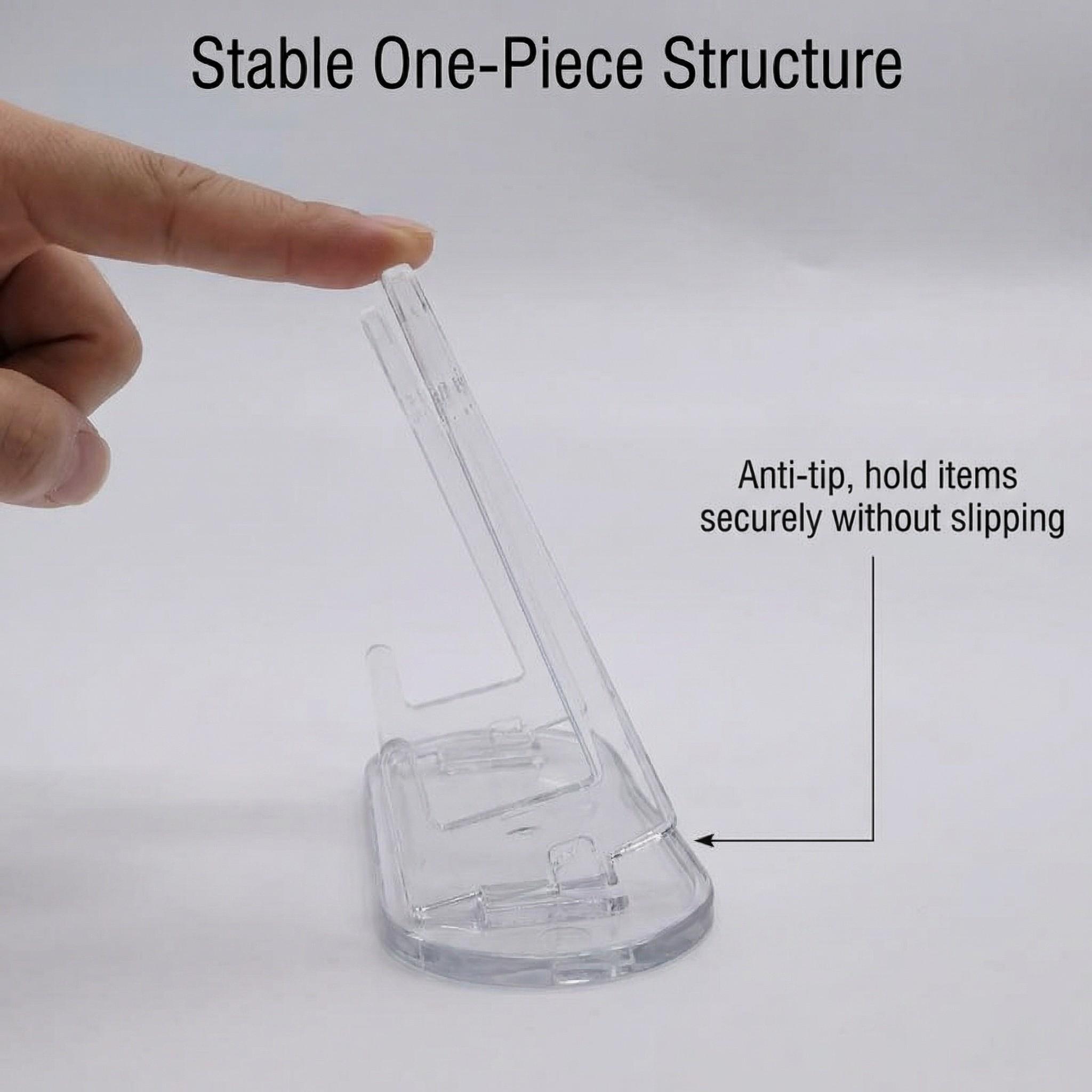 12-Piece Card Badge Display Storage Rack, Transparent Stand Desktop Organizer, Business Card Holder, Poker Deck Rack, Room Decoration Gift