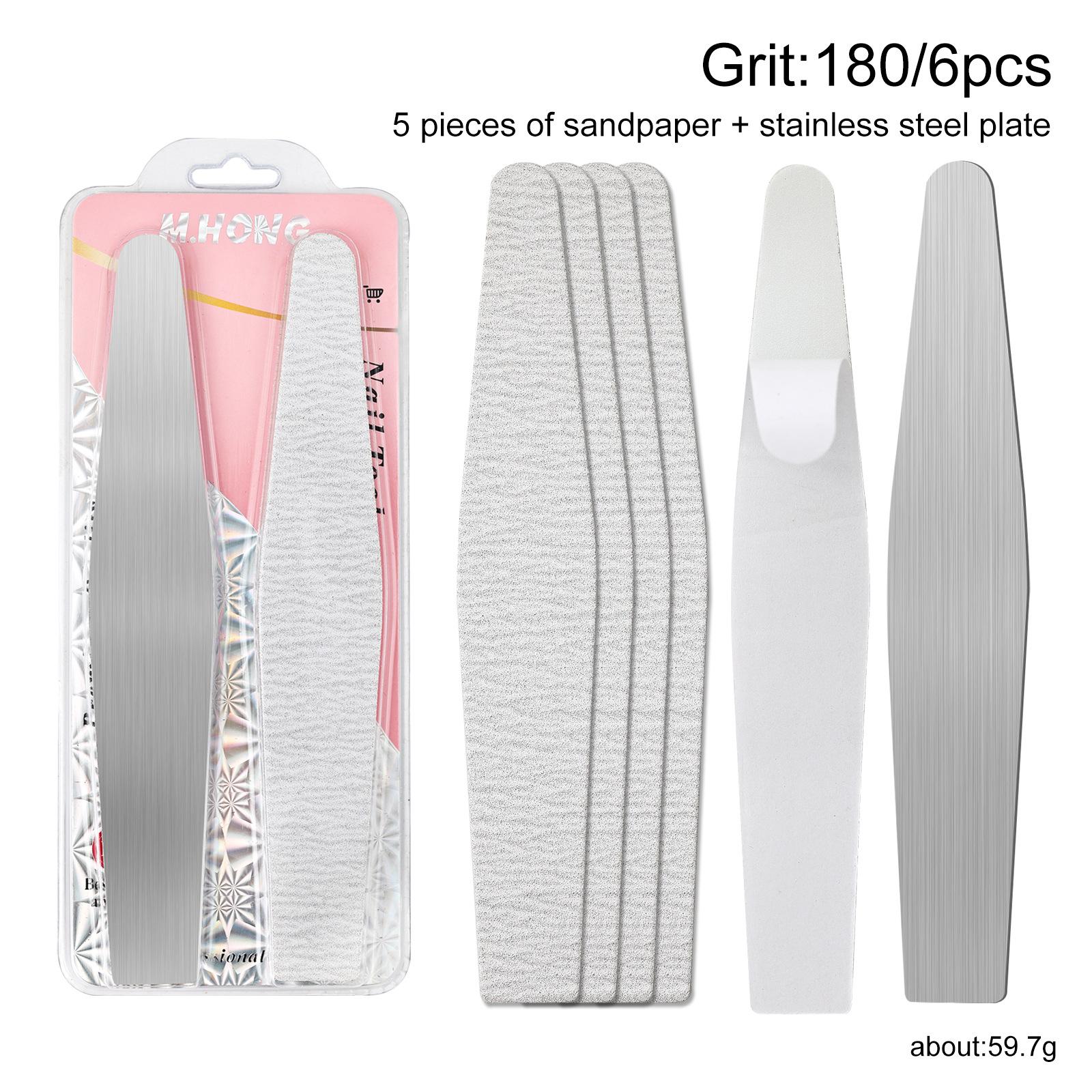New replaceable sandpaper iron sheet set for nail salons with nail files, polishing strips, and shaping replacement set tech equipment